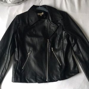 Black faux leather jacket